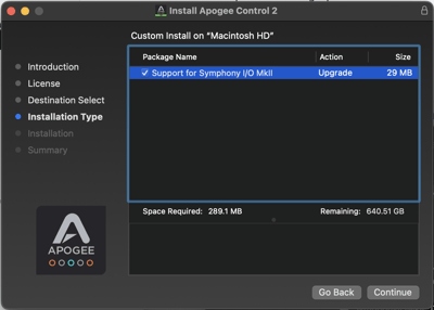 Installing Control 2 Native for Symphony I/O MkII Thunderbolt
